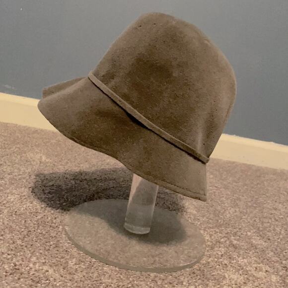 Vtg 20s gray cloche hat flapper 60s repro - Picture 6 of 14